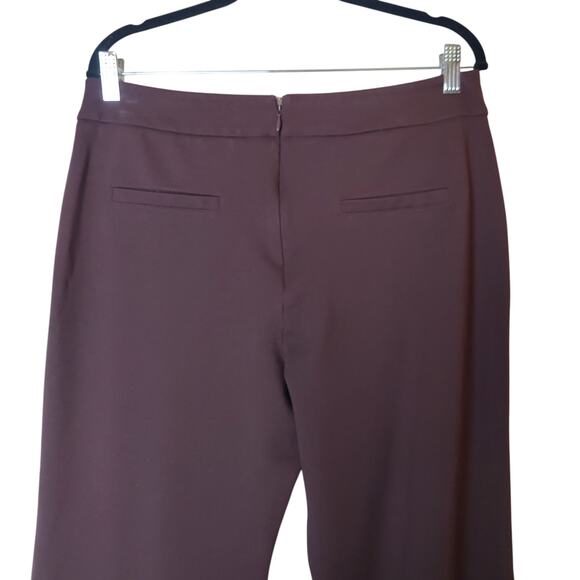 Staud Knack Pull On Ponte Knit Cropped Wide Leg Pant Dark Chocolate Brown Large - Picture 9 of 16